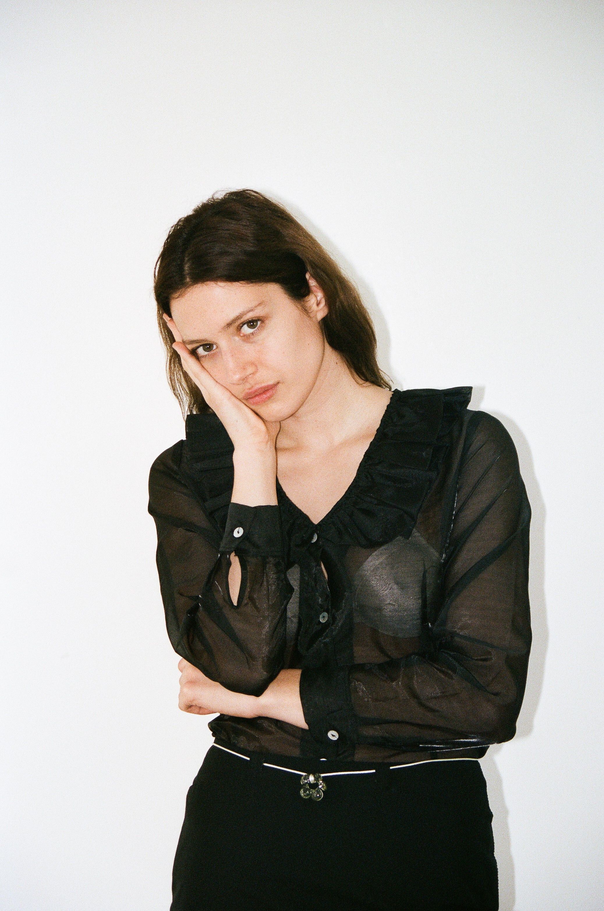 black transparent blouse